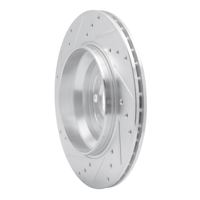 Volvo XC90 Brake Rotor (1) - Rear Right - R1 Concepts - Drilled & Slotted - Silver - `03-`14